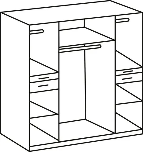 Wimex Kleiderschrank Koblenz 180 cm mit Accessoire-Schubkästen - Kinderzimmermöbel mit 4 praktischen Schubkästen für Accessoires, modernes Design und Spiegel, ideal für Ordnung und Stil im Kinderzimmer. Made in Germany.