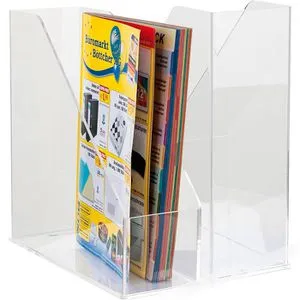 Wedo 601316 Acryl Stehsammler - A4 Cristallic, glasklares Design mit rutschfesten Gummifüßchen und Lieferung im Geschenkkarton