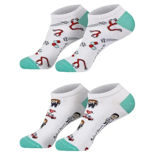Sockenversandhandel Füßlinge Sneakersocken Funsocken Damen Jungen Mädchen Socken (2 Paar) witzig bunt 36-41 Medizin