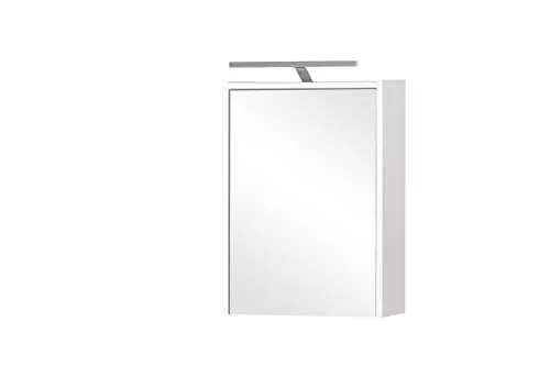 Schildmeyer Spiegelschrank Carlos, weiß Glanz, 43,5 x 16 x 64 cm