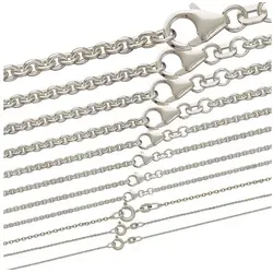 HOPLO Silberkette Silberkette Ankerkette Länge 50cm - Breite 2,0mm - 925 Silber, Made in Germany silberfarben 50 cm Unisex