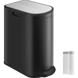 SONGMICS Mülleimer Küche, Mülltrennsystem 2 Fächer, 30 L und 20 L