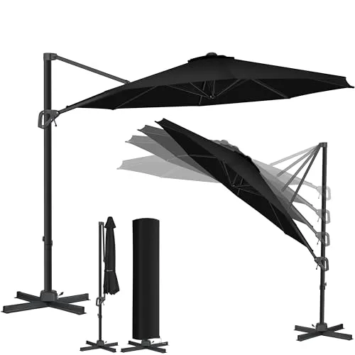 KESSER® Sonnenschirm Ampelschirm SUN Rund XL Ø330 cm von Kesser