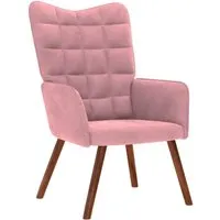 vidaXL Relaxsessel Rosa Samt - Bürostuhl mit luxuriösem Samtbezug, ideal zum Entspannen nach einem langen Tag. Robustes Gestell und dicke Polsterung sorgen für höchsten Komfort und Stil in jedem Raum.