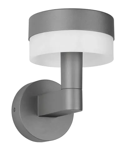 Moderne LED Außenwandleuchte aus Aluminium, anthrazit - H 22,5 cm - Lampen für Außenbereiche, witterungsbeständig und langlebig mit 30.000 Stunden Lebensdauer sowie warmweißem Licht für eine einladende Atmosphäre.