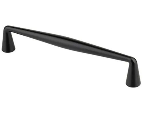 Möbelgriff BA 128mm Küchengriff Linea Schrankgriff Schwarz matt Türgriff modern