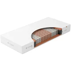 Taschenfederkernmatratze Ortho Plus (H2 oder H3 – 60 - 110 KG – Unser Bestseller), verapur, 23 cm hoch, 7 Zonen Tonntaschenfederkernmatratze weiß 100 cm x 200 cm x 23 cm