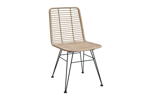 Vintagehaus Gartenstuhl Rattanstuhl Esszimmerstuhl Hacienda Vela PE-Rattan In/Outdoor Natur