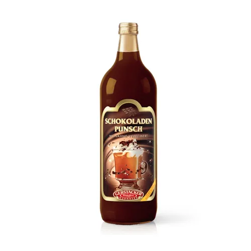 Gerstacker Schokoladenpunsch kräftige Schokoladennote Flasche 1000ml