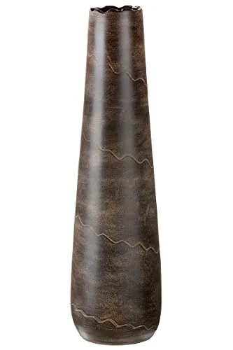 GILDE Keramik Vase Wave XXL - 70 cm hohe Dekovase in Braun - Wasserdichte Keramikvase, 70 cm hoch, europäische Herstellung. Ideal für moderne Dekoration im Wohnzimmer oder Eingangsbereich.