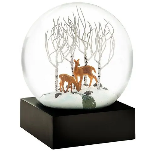CoolSnowGlobes Rehe im Wald Schneekugel