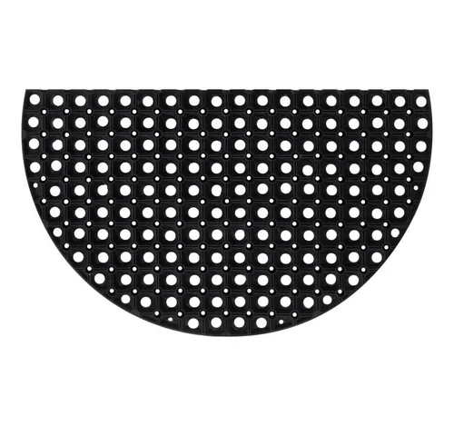 vidaXL Halbrunde Fußmatte 45x75 cm aus Gummi - Robuste Fußmatte für drinnen und draußen, rutschfest und leicht zu reinigen. Ideal für Eingangsbereiche, sorgt für Sauberkeit und Sicherheit.