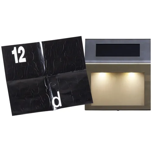 Solar-Hausnummernleuchte Wally - Silber