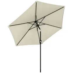 Outsunny Sonnenschirm mit Kurbel 270x270 cm – Cremeweiß