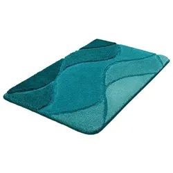 Kleine Wolke Badteppich Fiona Petrol 60 x 100 cm in blau von Kleine Wolke