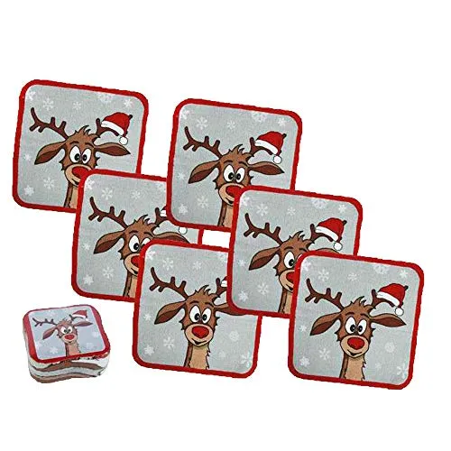 itsisa 6er Pack Magisches Handtuch Rentier - tolles Wichtelgeschenk/Adventskalenderfüllung