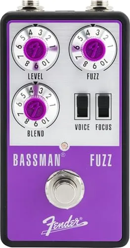 Fender Bassman Fuzz - Effektpedal für Bässe - Ersatz- & Kleinteile für Bässe, bietet vielseitige Fuzz-Sounds mit drei Klangfarben und blendbarem cleanem Signal für individuellen Bass-Sound.