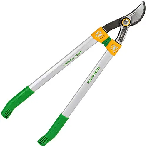 GRÜNTEK Professionelle geschmiedete Astschere X-25, 650 mm, scharfe und bequeme Bypass Baumschere mit Stoßdämpfern, Robustes und sicheres Gartenwerkzeug