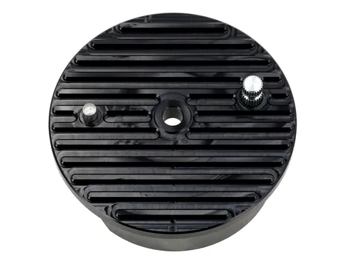 CNC Bremsschild hinten komplett EBC, Schwarz eloxiert  - für Simson S50, KR51/1 