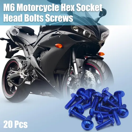 Schrauben & Muttern Blau von Uxcell