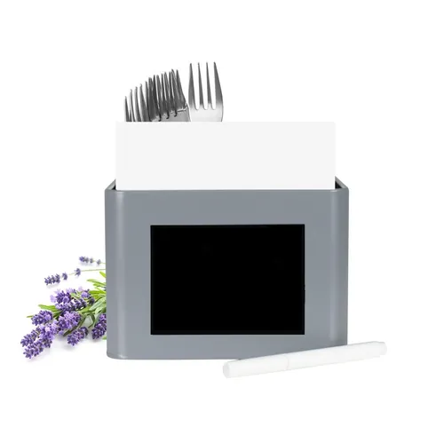 Produktbild Besteckkorb aus Metall mit Serviettenhalter Besteckbehälter Besteckkasten 2 x