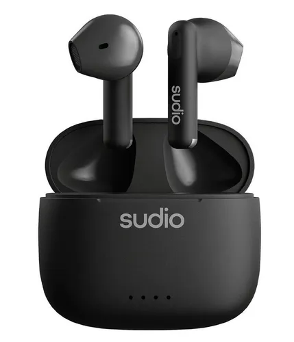 Sudio Headphone A1 In-Ear TWS Black - Kopfhörer: True Wireless-Kopfhörer mit Mikrofon und Geräuschisolierung für ein ungestörtes Hörerlebnis in elegantem Schwarz.