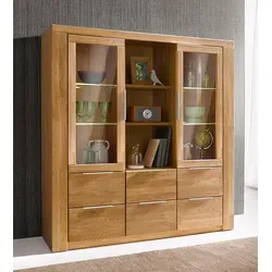 Produktbild Home affaire Highboard Zara, 140 cm Eiche teilmassiv