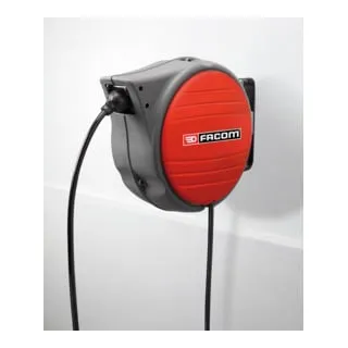 Facom Schlauchtrommel mit Polyurethan-Schlauch – 15 m Druckluftschlauch - Druckluft Schlauchaufroller, 15 m Länge, max. 15 bar, ideal für leistungsstarke Werkzeuge und langlebige Nutzung dank robustem Polyurethan-Schlauch.