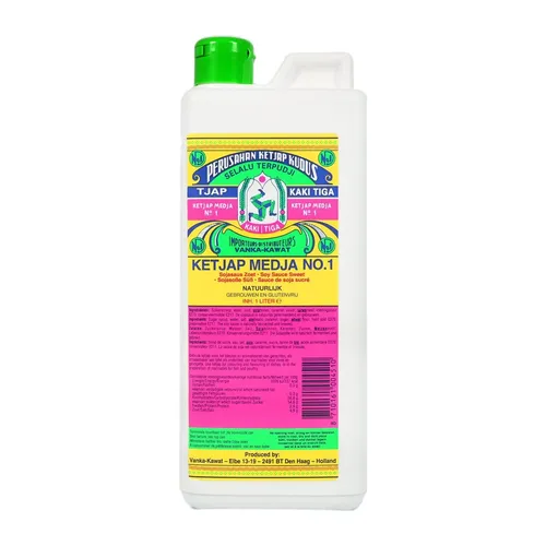 Kaki Tiga Ketjap Medja No.1 1L Süße dickflüssige süsse glutenfreie Sojasauce