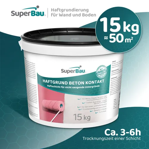 Superbau BETONKONTAKT 15 kg HAFTBRÜCKE Haftgrund BETON Quarzgrund ROSA Quarzsand