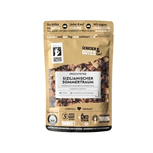 Bremer Gewürzhandel Sizilianischer Sommertraum Tee, lose, aromatischer Früchtetee, 10 x 100g - Genießen Sie den Geschmack des Sommers mit diesem fruchtigen Tee! Ideal für entspannte Momente, vereint er köstliche Aromen von Äpfeln, Hibiskus und Orange. Perfekt für jede Jahreszeit!