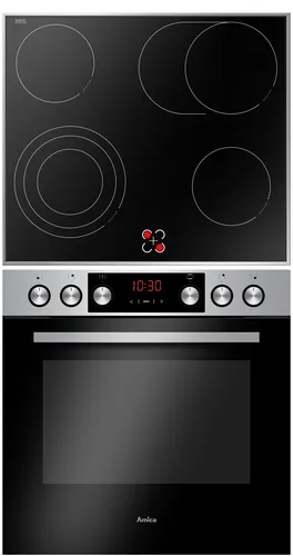 Amica EHCX 933 110 E Einbauherd-Set - Herdsets mit 77 L XXL-Großbackofen, SteamClean-Funktion und energieeffizienter Glaskeramikoberfläche für schnelles und einfaches Kochen.