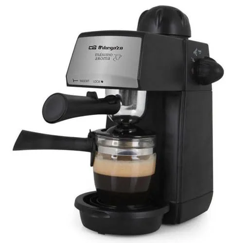 Orbegozo EXP 4600 Filterkaffeemaschine - Kaffeevollautomat mit 5 Bar Druck und Kapazität für bis zu 4 Tassen, ideal für köstlichen Espresso und Cappuccino. Leicht zu reinigen dank abnehmbarer Tropfschale.