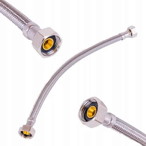 80cm Anschlussschlauch 1/2x1/2 Edelstahl Geflecht Wasserschlauch WC Spülkasten