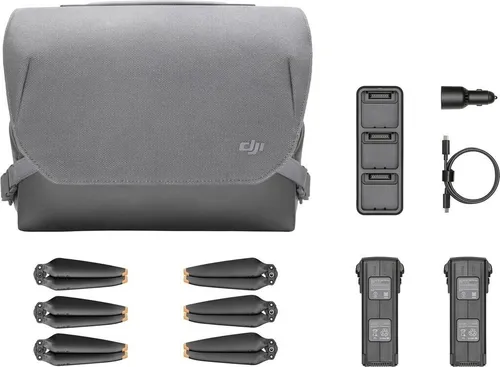 DJI Fly More Zubehörpaket für Mavic 3 - 65W Autoladegerät & geräuscharme Propeller für effizientes Fliegen und mobiles Laden