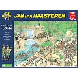 JUMBO Dschungeltour Puzzle 1000 Teile - Van Haasteren - Farbenfrohes Comic-Puzzle mit 1000 Teilen für kreativen Spaß und stundenlange Unterhaltung.