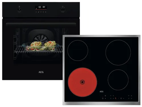 AEG AB31BP1 Set Pyrolyse Backofen BPK53516XB + Glaskeramikkochfeld NRN64A00XB
