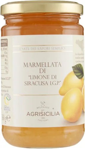 Sizilianische Zitronenmarmelade 360g - Agrisicilia - Brotaufstriche: Erfrischende Zitronenmarmelade aus sizilianischen Zitronen, ideal für ein besonderes Frühstückserlebnis.