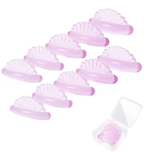 Paar Selbstklebendes Wimpernlifting Pads Set, 5 Größen Silikon Lash Lifting Pads Wiederverwendbar, Wimpern-Pad mit Box, Augenmanufaktur Wimpernlifting für Alle Augenformen (Rosa) 5
