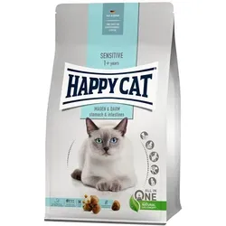 Happy Cat Adult Sensitive Magen und Darm Katzenfutter 4 kg - Katzenfutter für empfindliche Mägen, fördert die Verdauung und sorgt für Wohlbefinden bei Katzen.