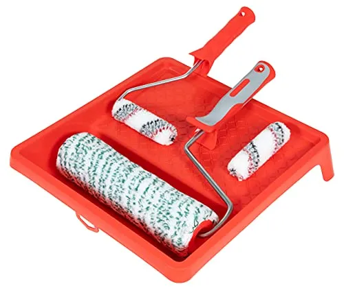 Schuller Eh'klar Blue Line 6-teiliges Set (1 Farbwanne 33 x 34 cm, 1 Farbrolle 25 cm, 1 Kleiderbügel 8 mm, 2 Rollen HK 10 cm, 1 Kleiderbügel 6 mm), 20230