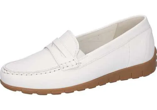 Waldläufer Komfort Slipper Damen 31383438343836 Weiß 40 1/2 EU - Slipper & Loafer – Bequeme Mokassins aus hochwertigem Leder mit herausnehmbarer Decksohle für optimalen Gehkomfort und perfekte Passform, ideal für den Alltag.