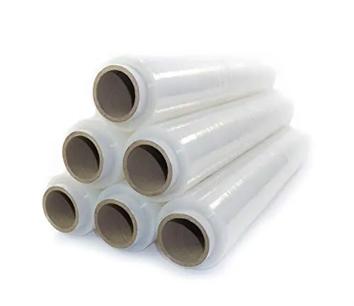 Netuno 6x transparente Stretchfolie 23my 500 mm 1,5 kg transparente Folie Polyethylen Folie Cast-Film transparent Plastikfolie Einpackfolie Umzugsfolie Verpackungsfolie Hand-Folie durchsichtig