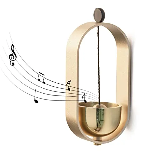 Handgefertigte Türklingel aus Aluminium und Messing