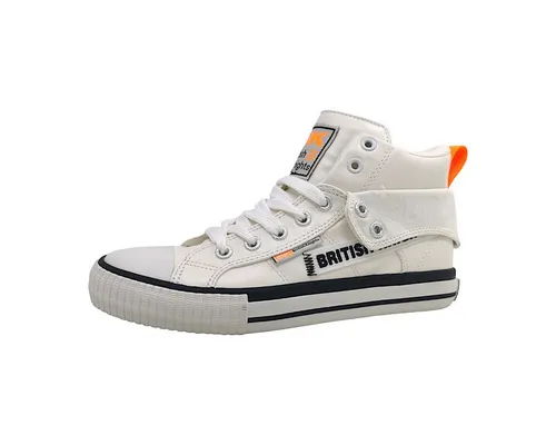 British Knights Sneaker high Schnürschuh weiß 40 EU - Stylischer Sneaker high in Weiß, Größe 40 EU, ideal für trendbewusste Looks. Leichtes Synthetik-Obermaterial und bequeme Gummisohle für besten Tragekomfort.