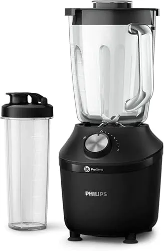 Philips Standmixer HR2291/41 – 600W, 2L Becher, ProBlend Technologie - Standmixer mit 600W Leistung und 2-Liter-Becher für bis zu 6 Portionen. Mit ProBlend Technologie für perfekte Mixergebnisse und der HomeID-App für individuelle Rezepte.