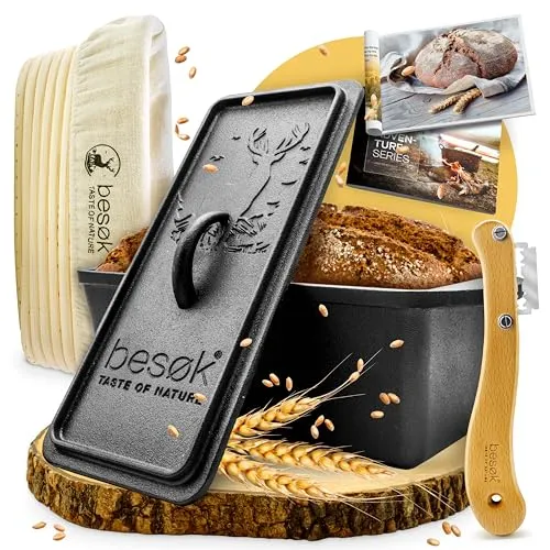 besok Brotbackform mit Deckel und Gärkorb von besok