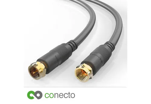 conecto conecto HQ SAT Antennenkabel - 4K UHD 1080p FULL HD HDTV 3D - (F-Steck SAT-Kabel, (500 cm)