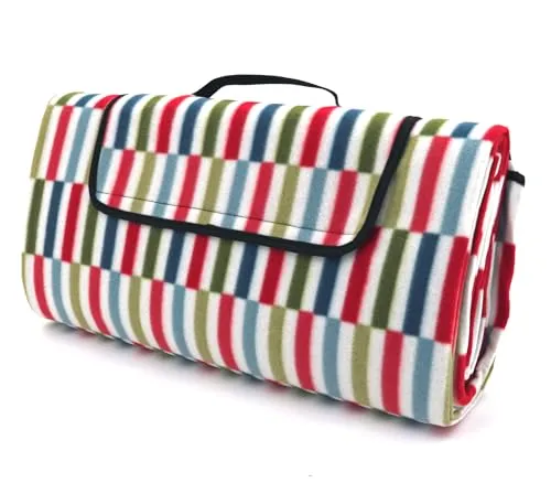 heimtexland Picknickdecke wasserdicht Outdoor Strandmatte Isomatte waschbar Campingdecke faltbar mit Tragegriff Festival Zelten Picknick Strand Decke Typ549 XL 200x200 cm Stäbchen