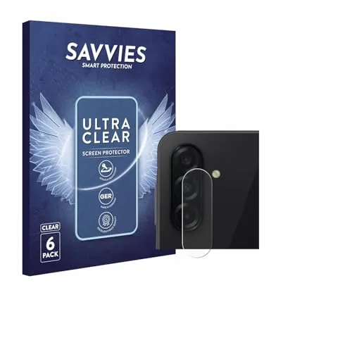 Savvies 6 Stück Schutzfolie für Samsung Galaxy A26 5G Enterprise Edition (NUR Kameraschutz) Displayschutz-Folie Ultra-Transparent